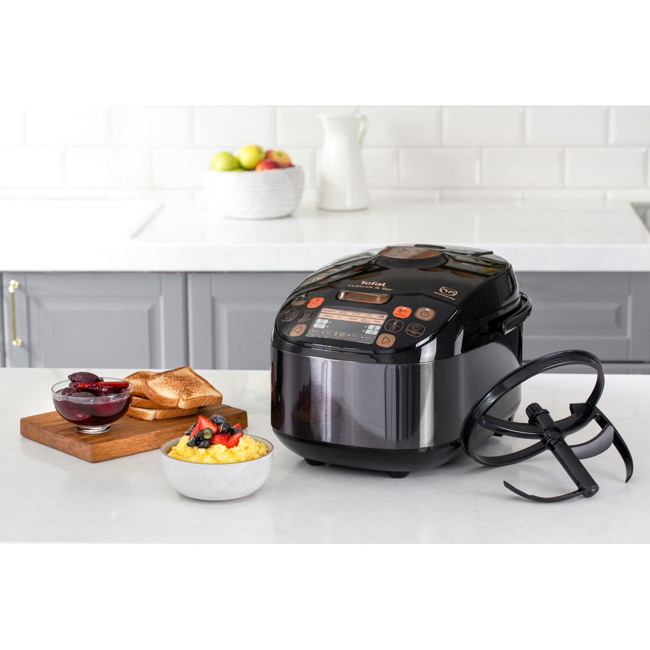 Купить Мультиварка Tefal MultiCook & Stir RK901832 в каталоге интернет  магазина М.Видео по выгодной цене с доставкой, отзывы, фотографии - Москва