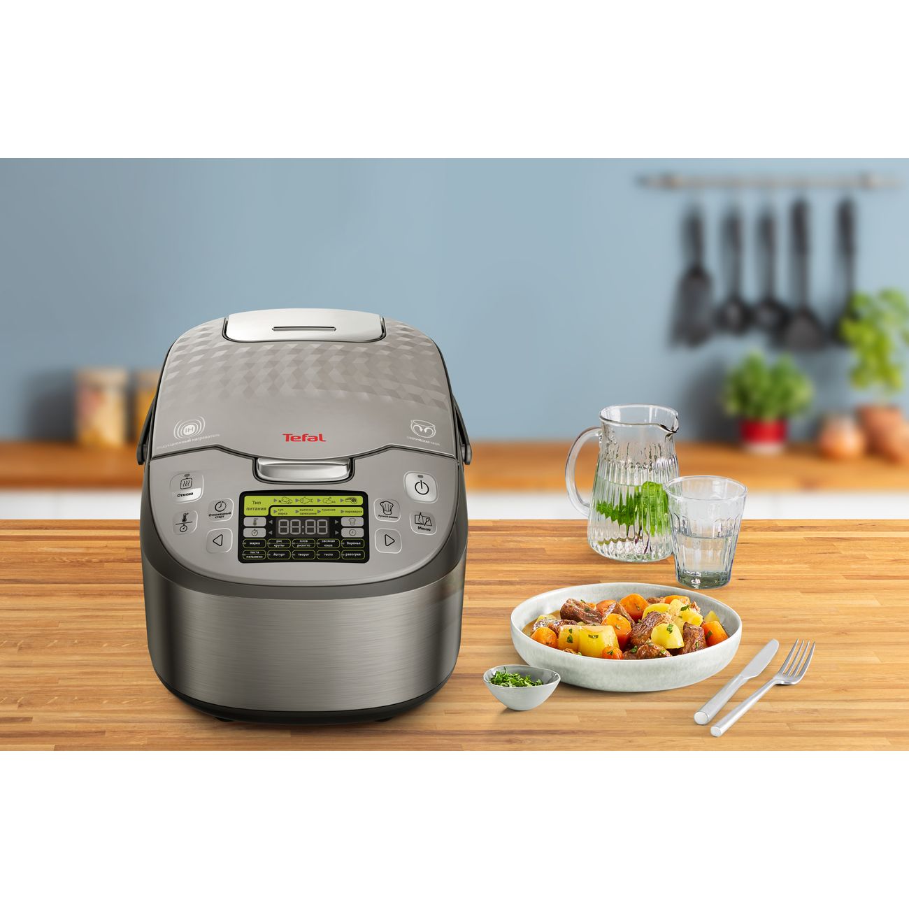 Купить Мультиварка индукционная Tefal Effectual Pro Induction RK807D32 в  каталоге интернет магазина М.Видео по выгодной цене с доставкой, отзывы,  фотографии - Москва