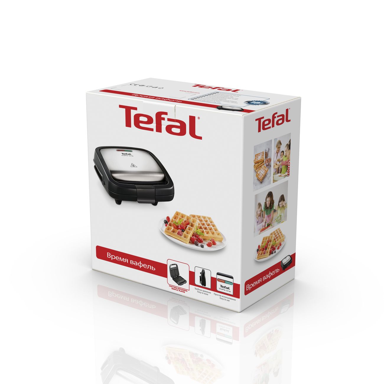 Купить Электровафельница Tefal Waffle Time WD170D38 в каталоге интернет  магазина М.Видео по выгодной цене с доставкой, отзывы, фотографии - Москва