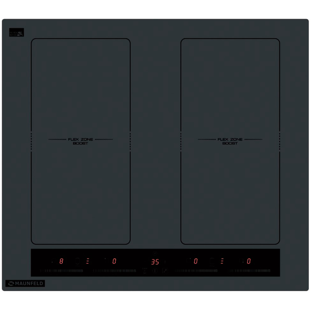 Изображение товара Встраиваемая индукционная панель независимая Maunfeld EVI.594.FL2(S)-GR