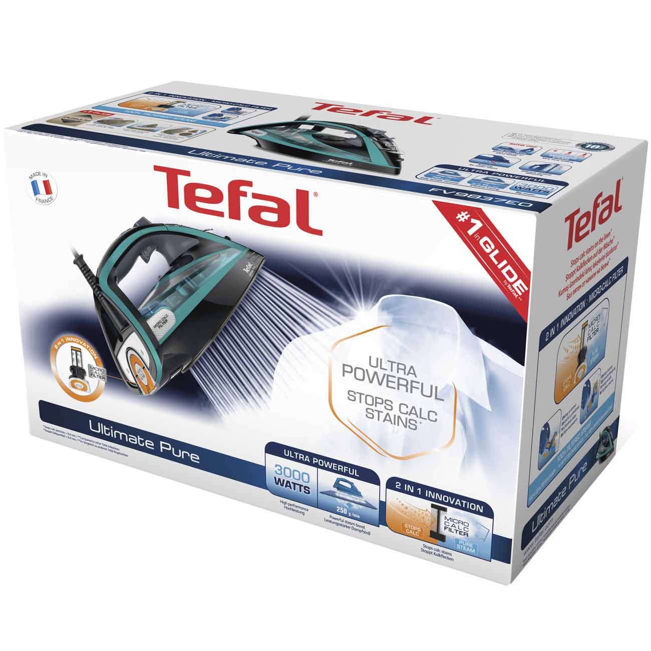 Купить Утюг Tefal Ultimate Pure Micro-calc FV9837E0 в каталоге интернет  магазина М.Видео по выгодной цене с доставкой, отзывы, фотографии - Москва