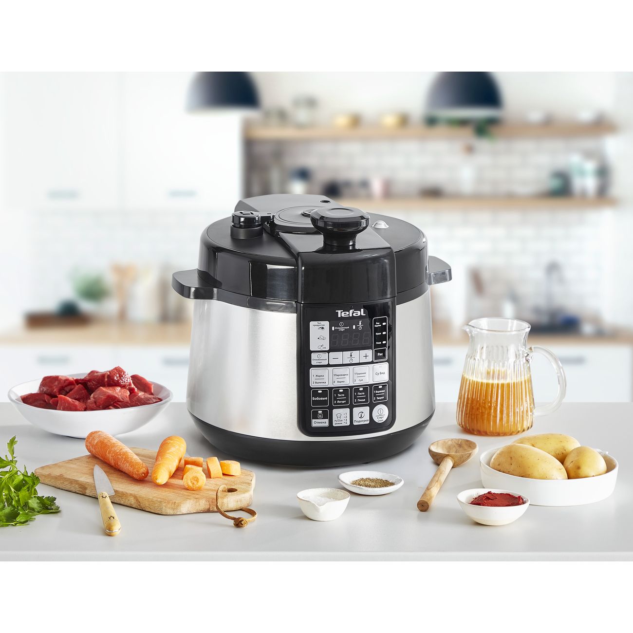 Купить Мультиварка-скороварка Tefal CY621D32 со сферической чашей в  каталоге интернет магазина М.Видео по выгодной цене с доставкой, отзывы,  фотографии - Москва