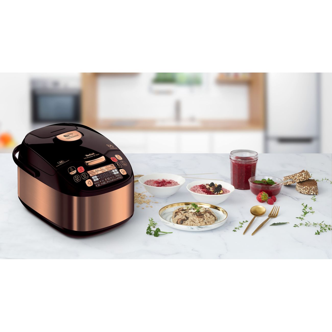 Купить Мультиварка с авто перемешиванием Tefal Multicook&Stir RK901F32 в  каталоге интернет магазина М.Видео по выгодной цене с доставкой, отзывы,  фотографии - Москва