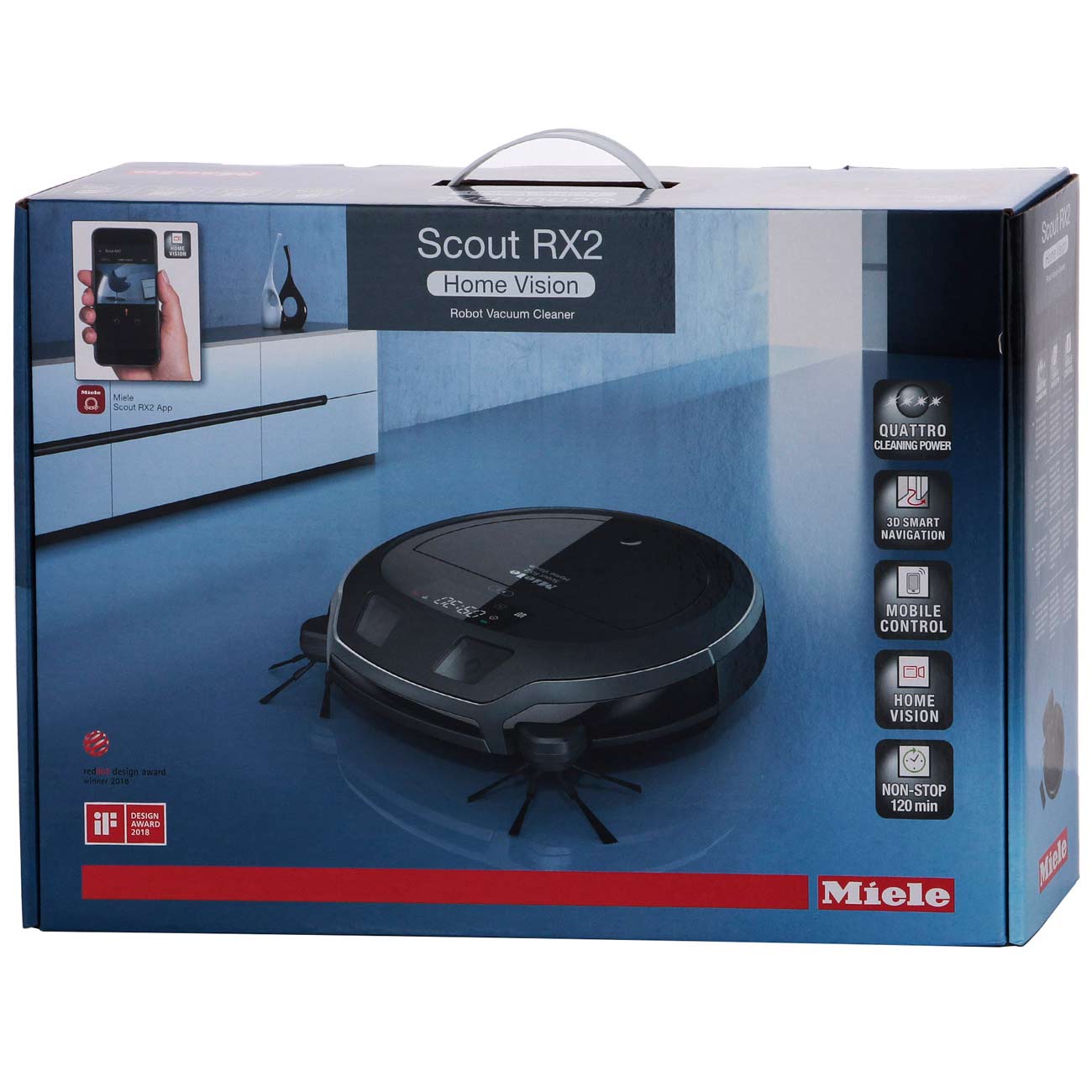 Купить Робот-пылесос Miele SLQL0 Scout RX2 Home Vision Graphite/Grey в  каталоге интернет магазина М.Видео по выгодной цене с доставкой, отзывы,  фотографии - Москва