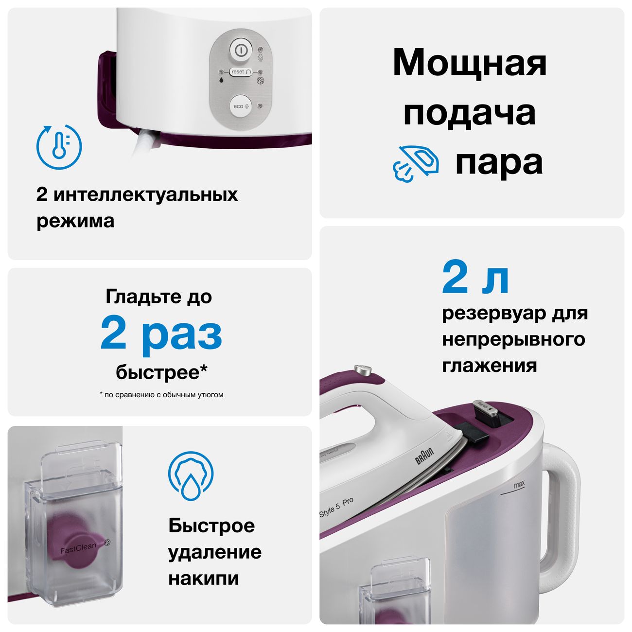 Купить Парогенератор Braun 12830010-IS5155WH в каталоге интернет магазина  М.Видео по выгодной цене с доставкой, отзывы, фотографии - Москва