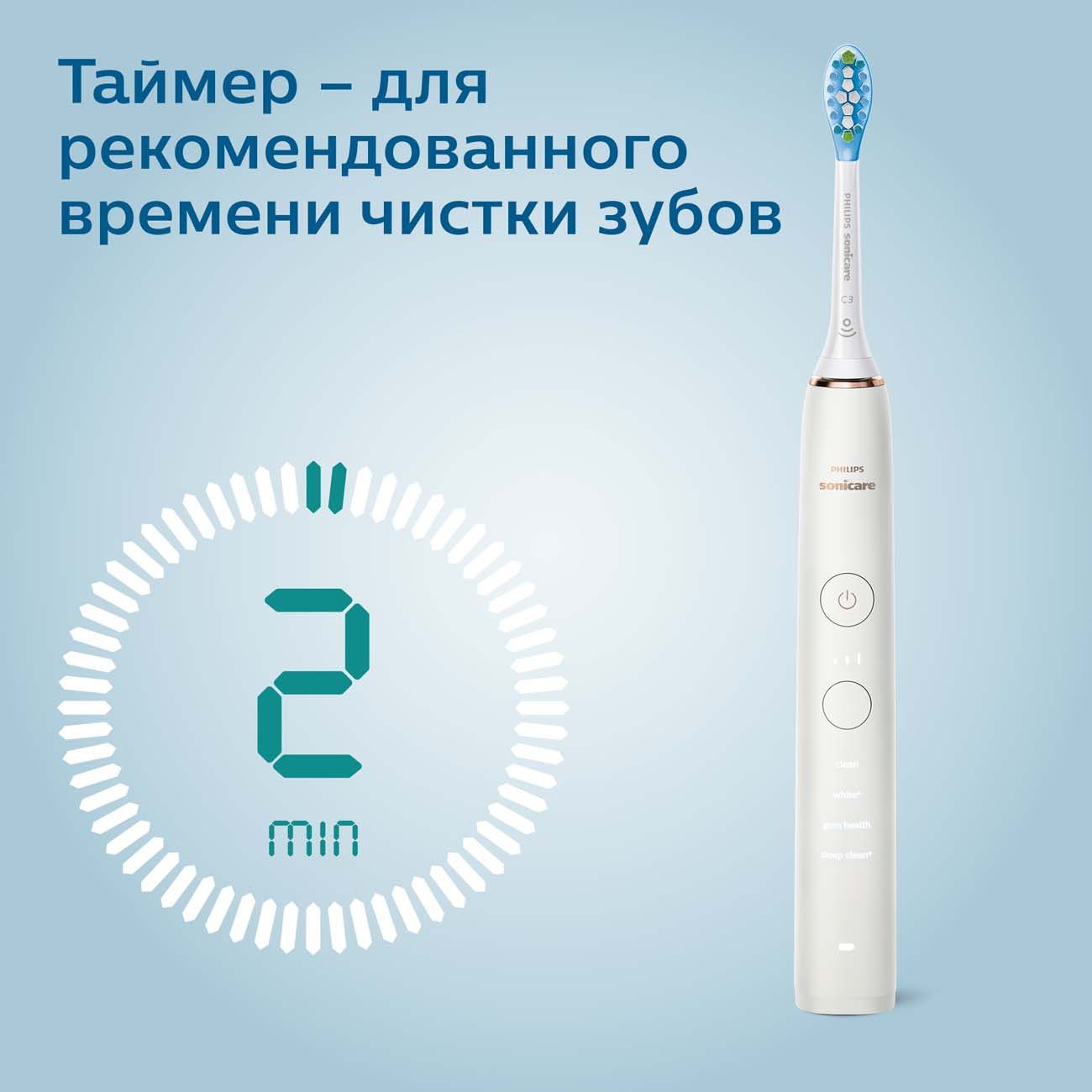 Купить Электрическая зубная щетка Philips Sonicare DiamondClean 9000  HX9911/94 с приложением в каталоге интернет магазина М.Видео по выгодной  цене с доставкой, отзывы, фотографии - Москва