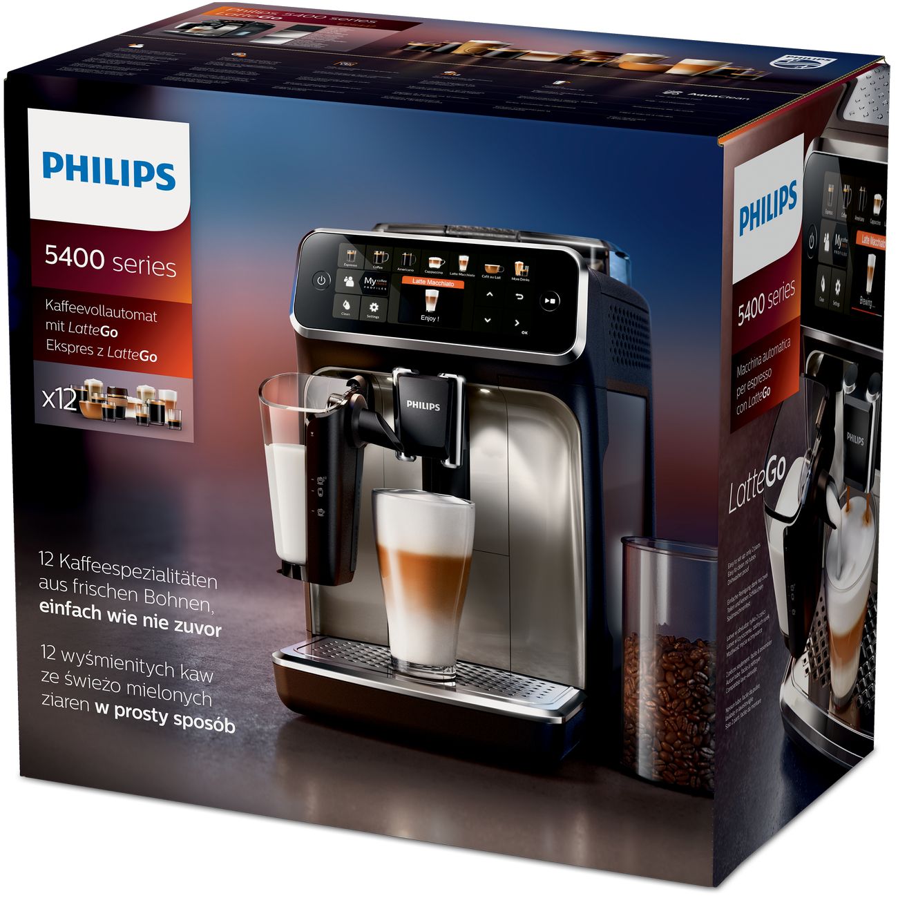 Купить Кофемашина Philips EP544790 5400 Series LatteGo в каталоге интернет  магазина М.Видео по выгодной цене с доставкой, отзывы, фотографии - Москва