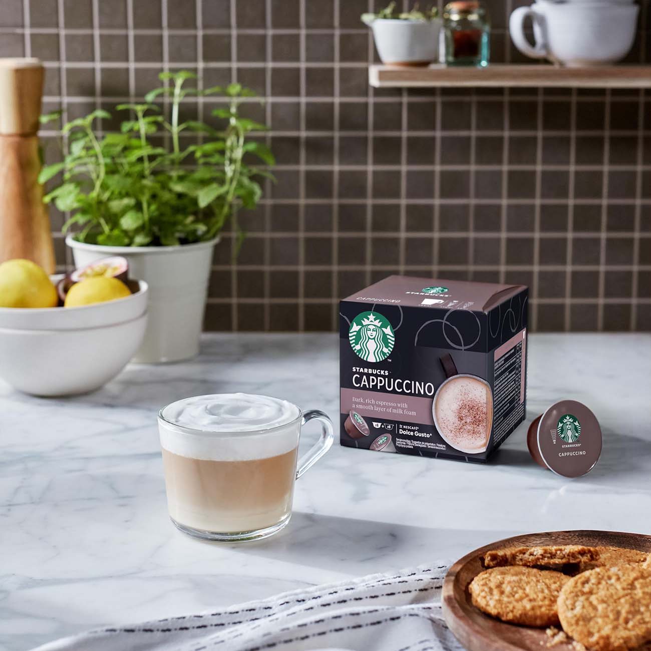 Купить Кофе в капсулах Starbucks Cappuccino для системы Nescafe Dolce  Gusto,12шт в каталоге интернет магазина М.Видео по выгодной цене с  доставкой, отзывы, фотографии - Москва