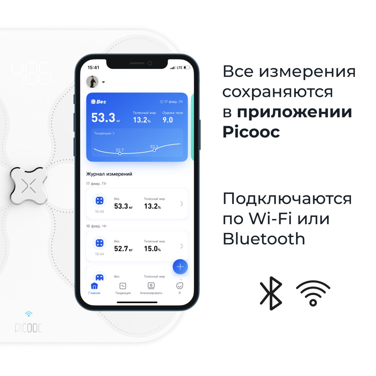 Купить Умные весы Picooc S3 V2 в каталоге интернет магазина М.Видео по  выгодной цене с доставкой, отзывы, фотографии - Москва