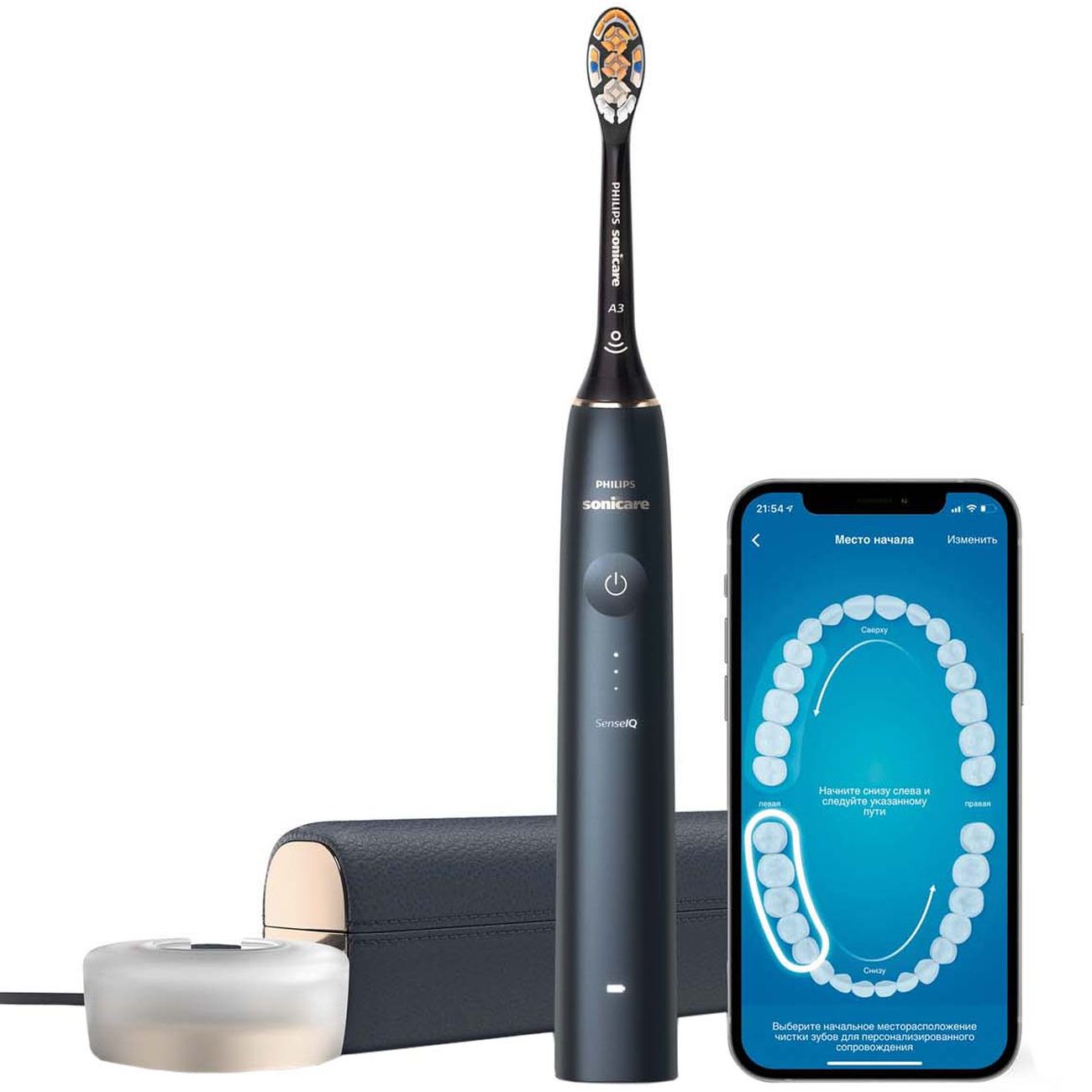 Купить Электрическая зубная щетка с приложением Philips Sonicare Prestige  9900 HX9992/12 в каталоге интернет магазина М.Видео по выгодной цене с  доставкой, отзывы, фотографии - Москва