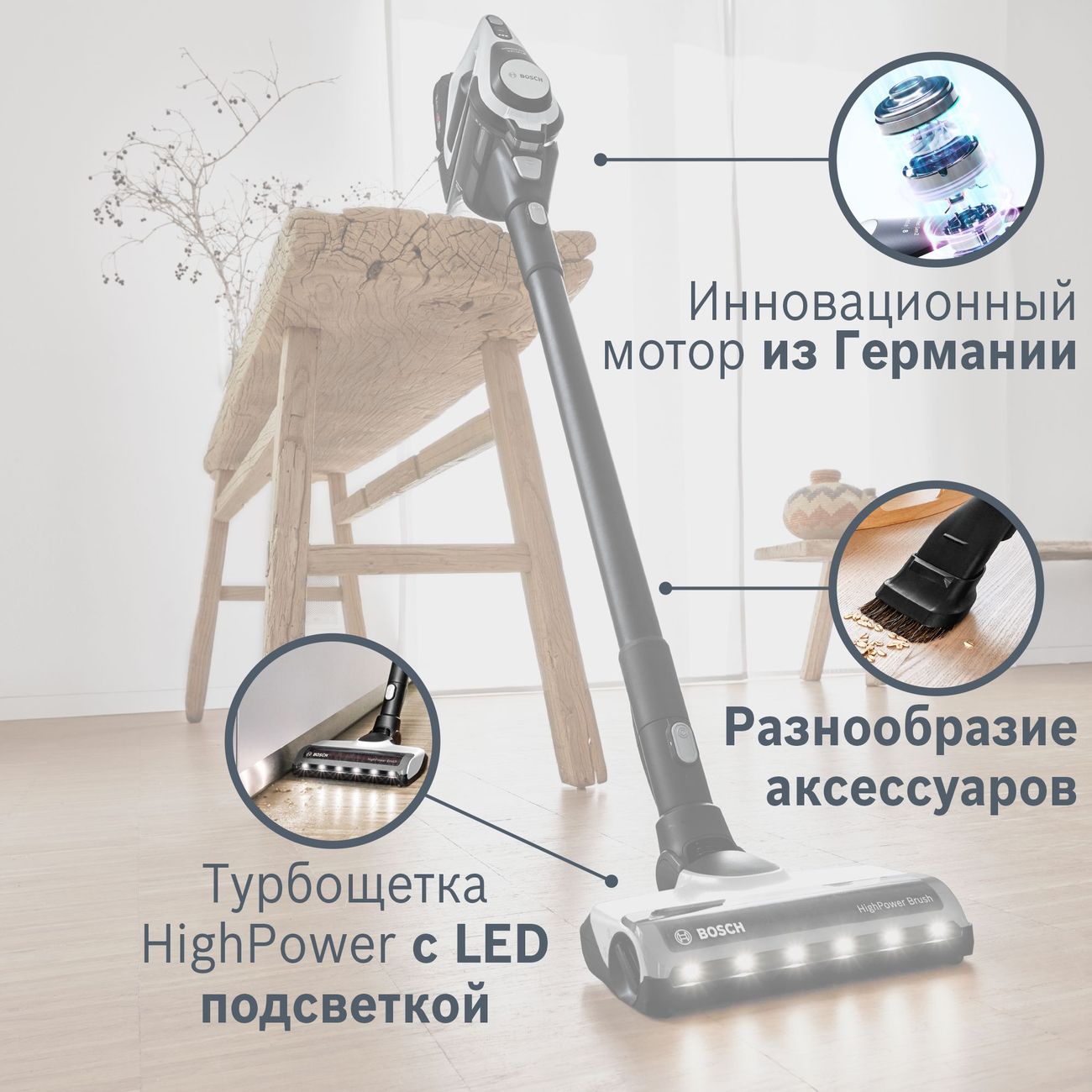 Купить Аккумуляторный пылесос Bosch Unlimited 8 Gen2 BBS8213W в каталоге  интернет магазина М.Видео по выгодной цене с доставкой, отзывы, фотографии  - Москва