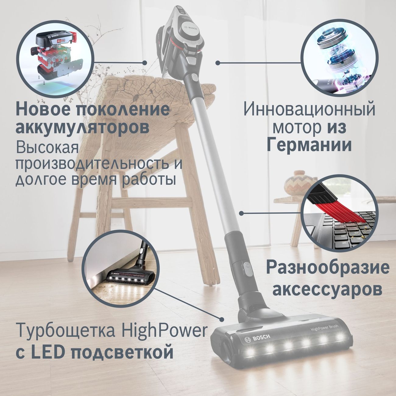 Купить Аккумуляторный пылесос Bosch Unlimited 8 Gen2 BCS8224WA в каталоге  интернет магазина М.Видео по выгодной цене с доставкой, отзывы, фотографии  - Москва