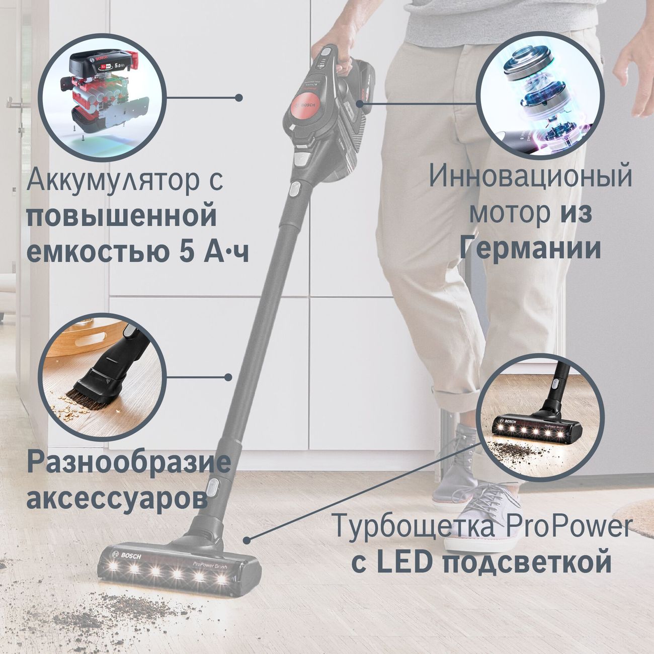 Купить Аккумуляторный пылесос Bosch Unlimited 8 Gen2 ProPower BCS82POW15 в  каталоге интернет магазина М.Видео по выгодной цене с доставкой, отзывы,  фотографии - Москва