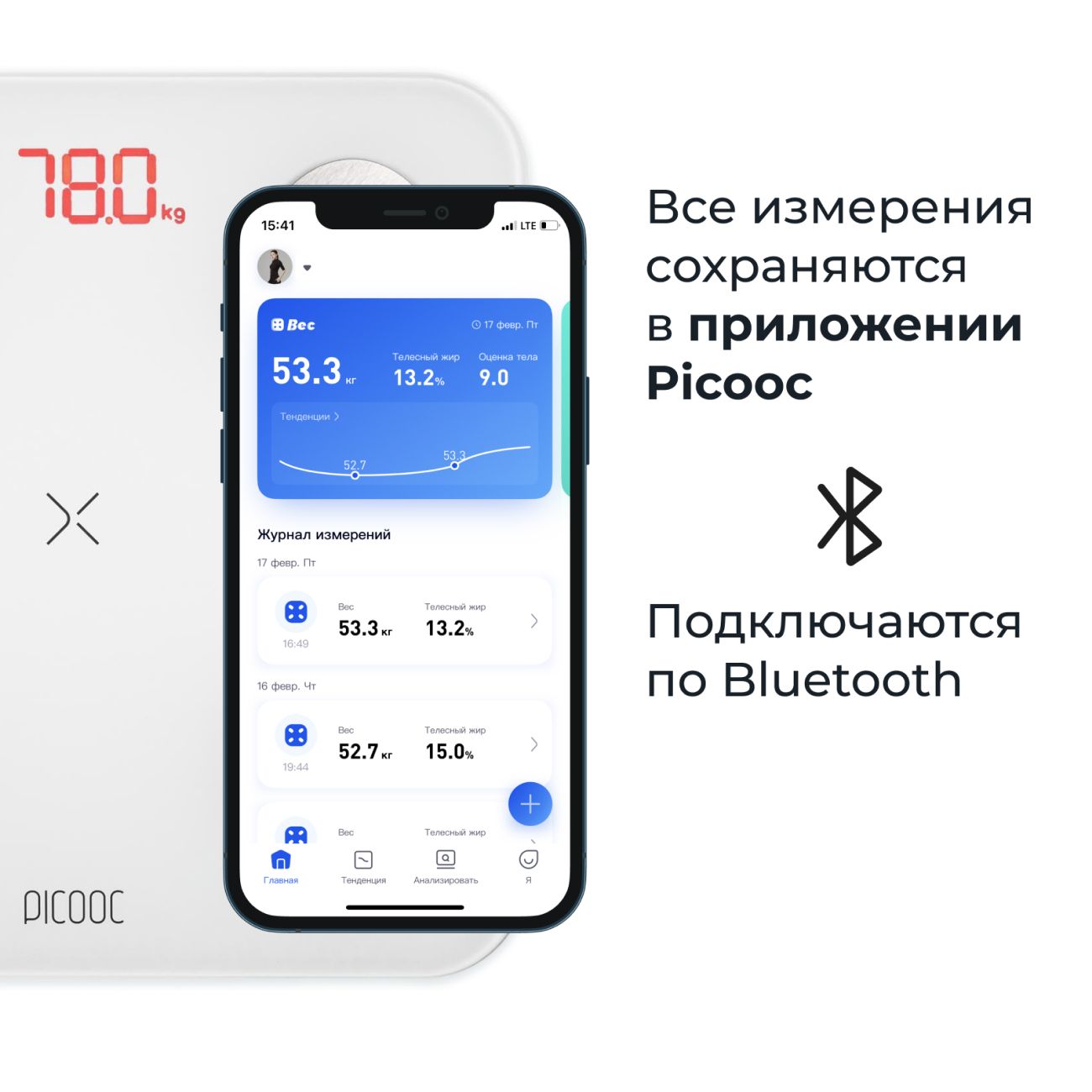 Купить Умные весы Picooc Mini Lite White в каталоге интернет магазина  М.Видео по выгодной цене с доставкой, отзывы, фотографии - Москва