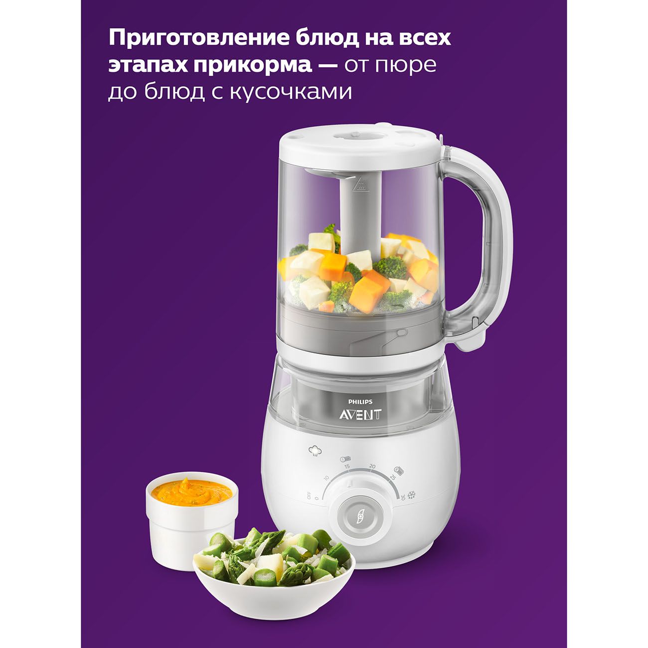 Блендер-пароварка 4 в 1 Philips Avent SCF883/01 - отзывы покупателей и  владельцев | М.Видео - Москва