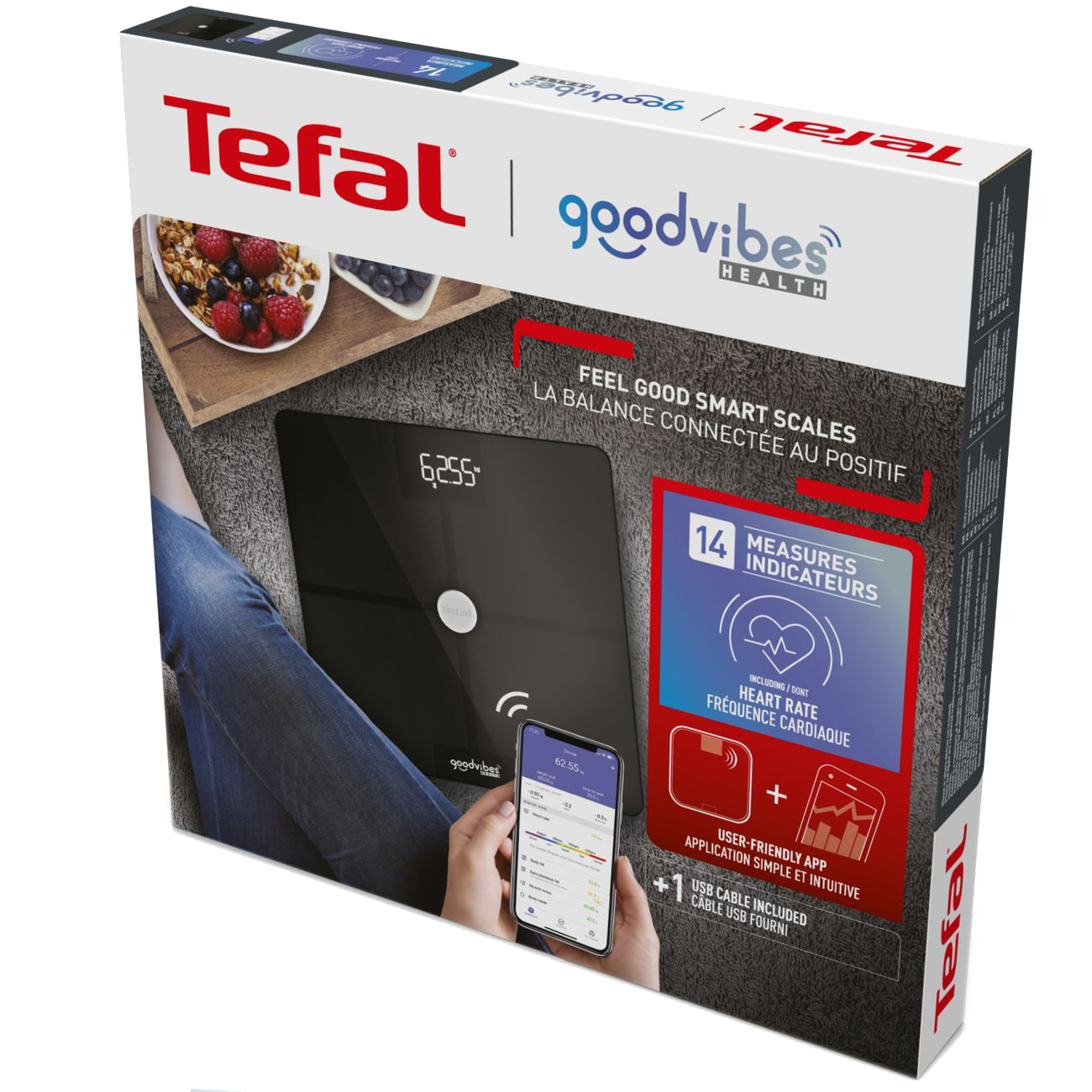 Купить Умные весы Tefal Goodvibes HEALTH BM9660S1 в каталоге интернет  магазина М.Видео по выгодной цене с доставкой, отзывы, фотографии - Москва