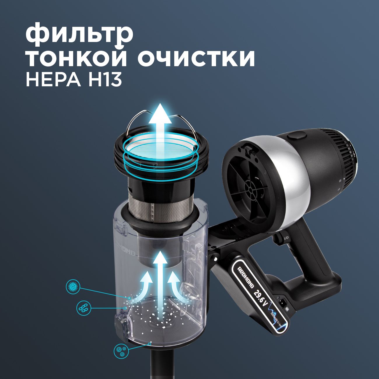 Пылесос ручной (handstick) Redmond RV-UR375