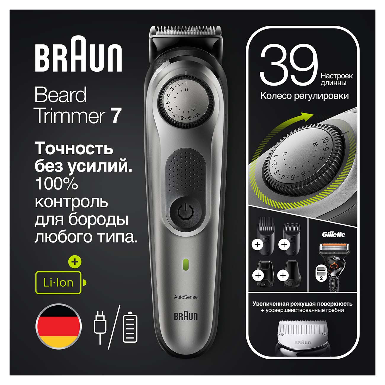 Купить Триммер Braun BT7320 в каталоге интернет магазина М.Видео по  выгодной цене с доставкой, отзывы, фотографии - Москва