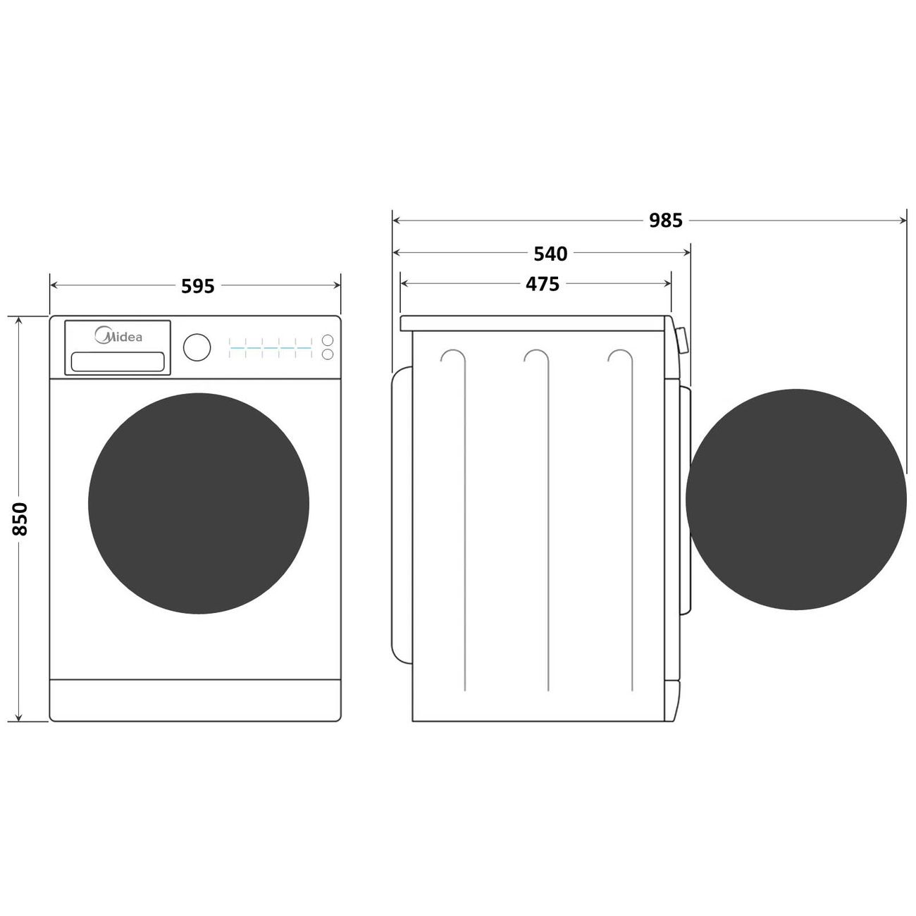 Стиральная машина с сушкой Midea MF200D80WBS/W-RU