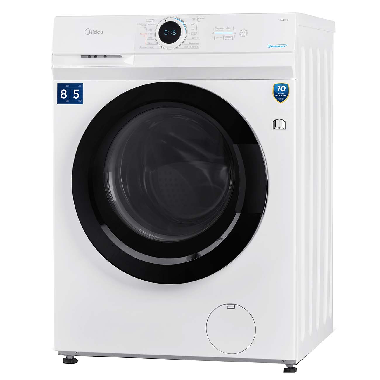 Купить Стиральная машина с сушкой Midea MF100D80BS/W-RU в каталоге интернет  магазина М.Видео по выгодной цене с доставкой, отзывы, фотографии - Москва