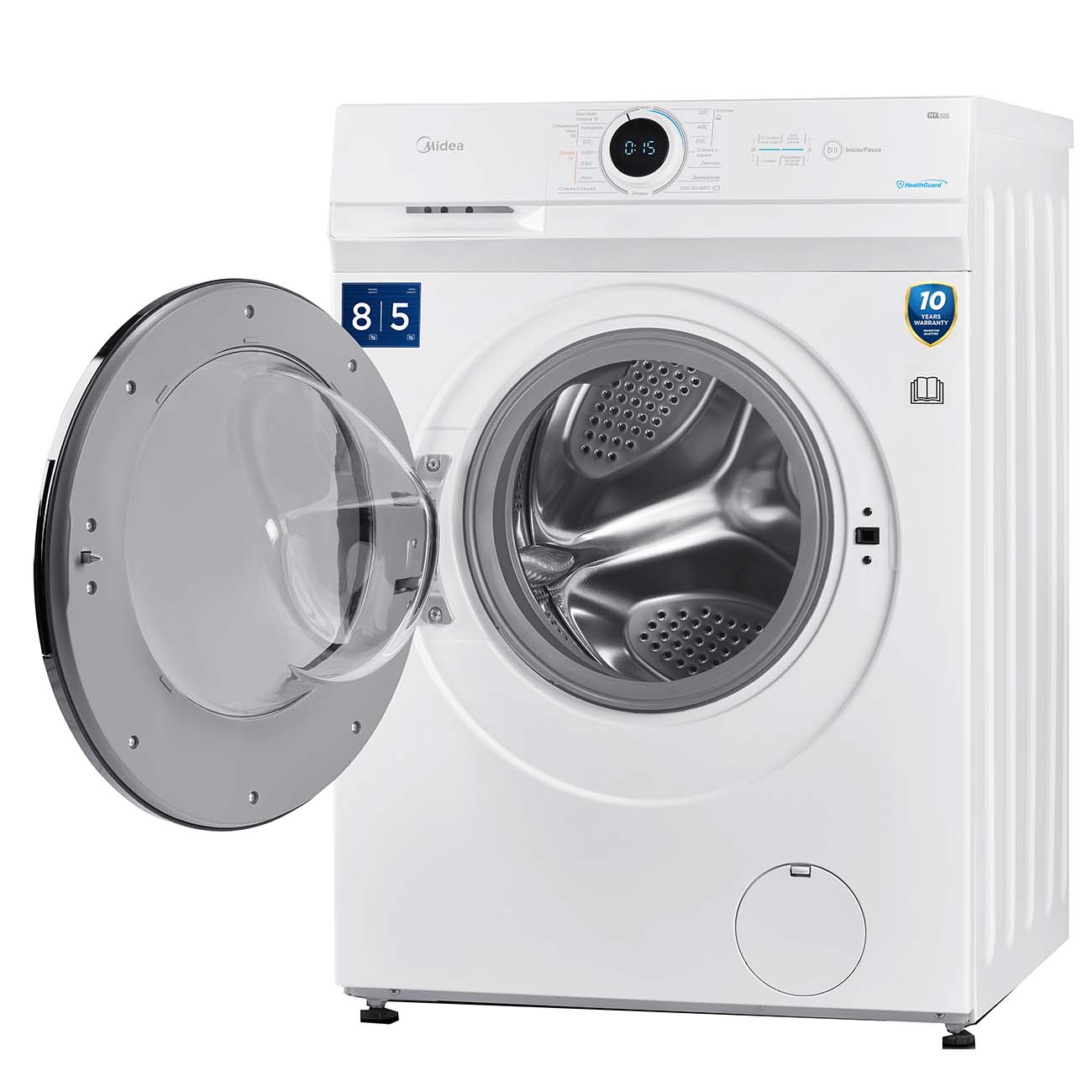 Купить Стиральная машина с сушкой Midea MF100D80BS/W-RU в каталоге интернет  магазина М.Видео по выгодной цене с доставкой, отзывы, фотографии - Москва