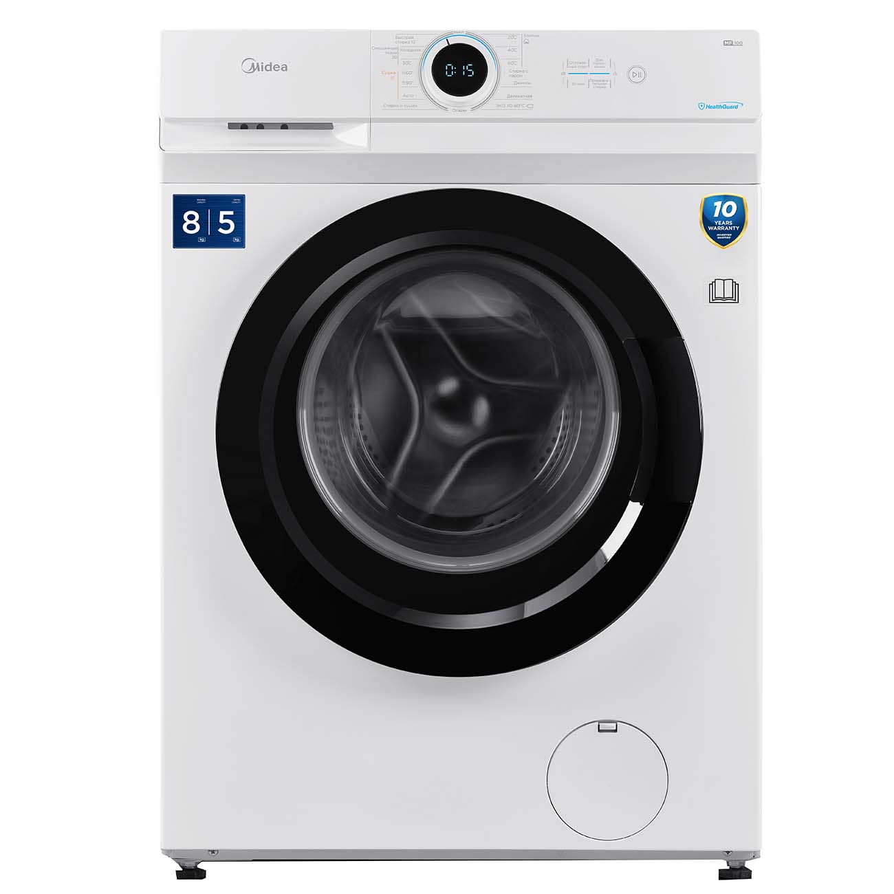 Купить Стиральная машина с сушкой Midea MF100D80BS/W-RU в каталоге интернет  магазина М.Видео по выгодной цене с доставкой, отзывы, фотографии - Москва