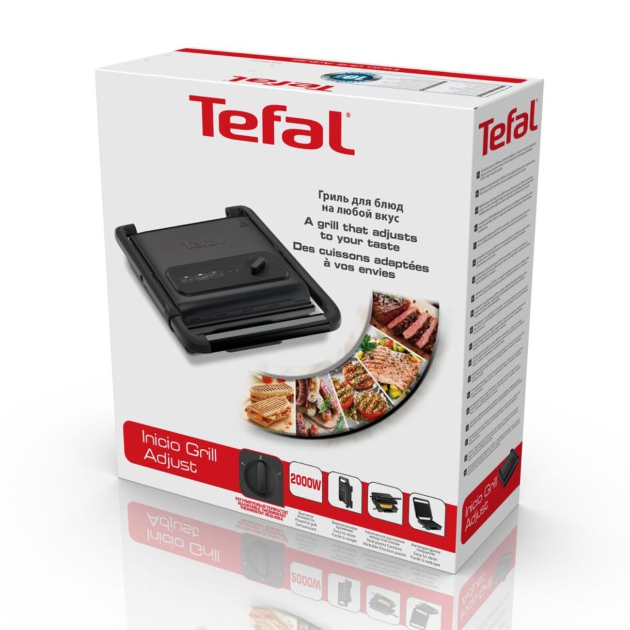 Купить Электрогриль Tefal Inicio Adjust Black GC242832 в каталоге интернет  магазина М.Видео по выгодной цене с доставкой, отзывы, фотографии - Москва