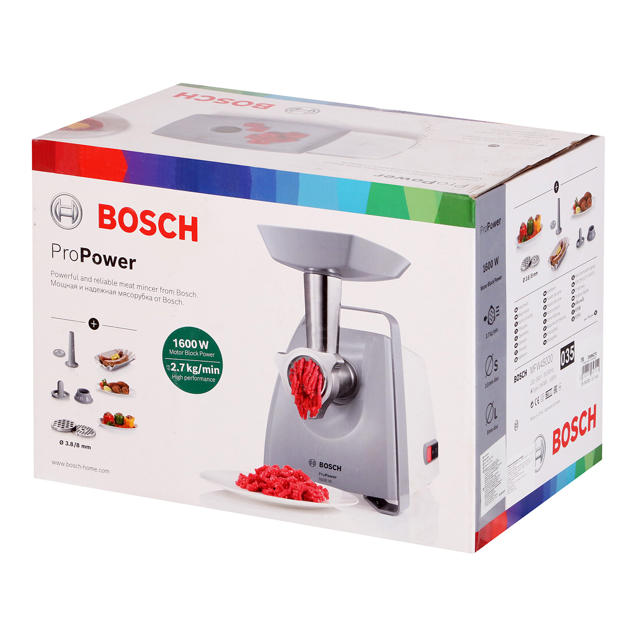 Купить Электромясорубка Bosch MFW45020 в каталоге интернет магазина М.Видео  по выгодной цене с доставкой, отзывы, фотографии - Москва