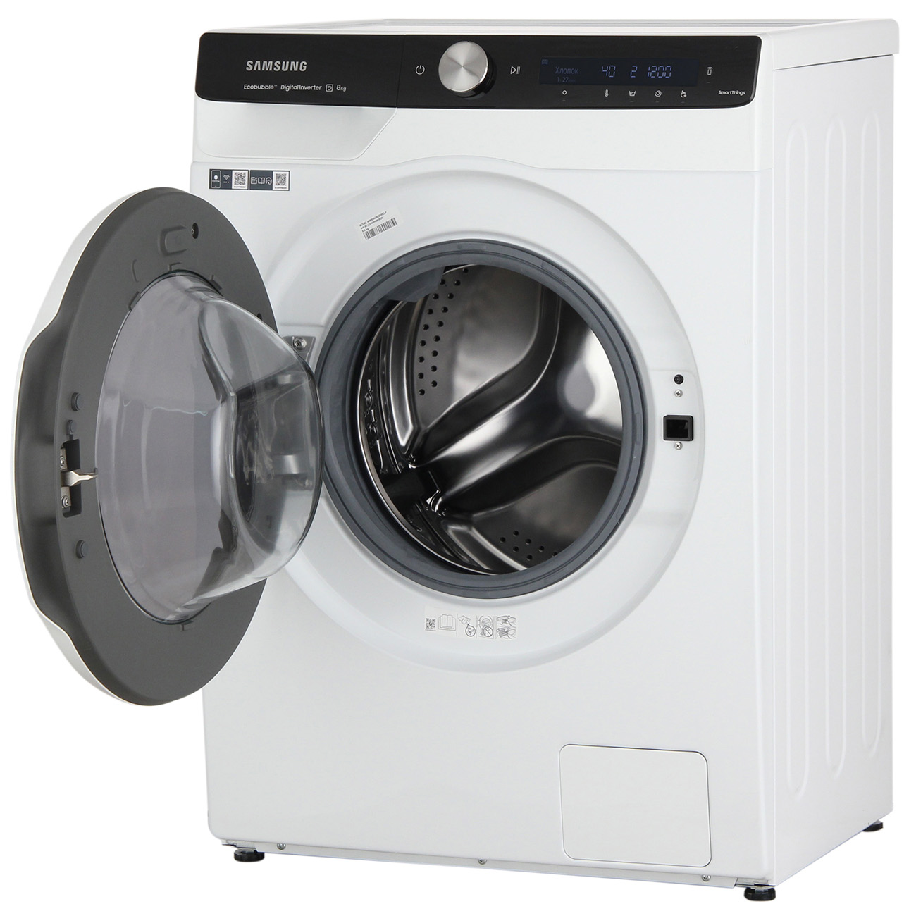 Стиральная машина узкая Samsung WW80AG6L28WE/LP белая