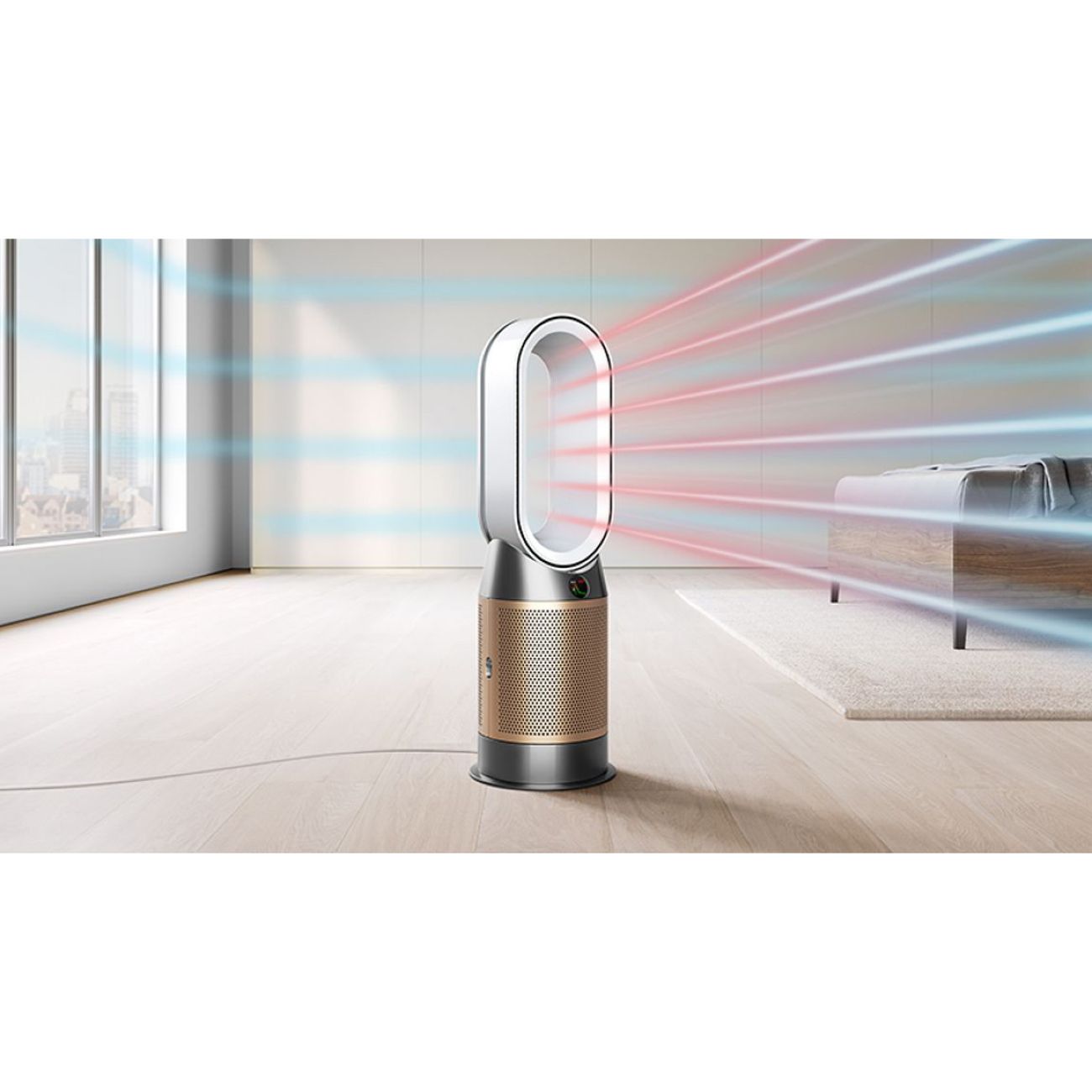 Купить Умный воздухоочиститель Dyson Hot+Cool Formaldehyde HP09 White/Gold  в каталоге интернет магазина М.Видео по выгодной цене с доставкой, отзывы,  фотографии - Москва