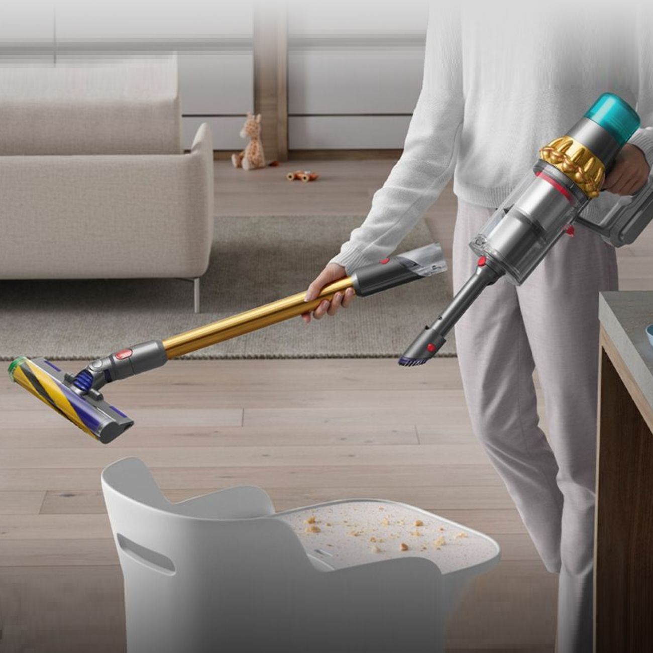 Купить Пылесос ручной (handstick) Dyson V15 Detect Absolute Gold  (447045-01) в каталоге интернет магазина М.Видео по выгодной цене с  доставкой, отзывы, фотографии - Москва