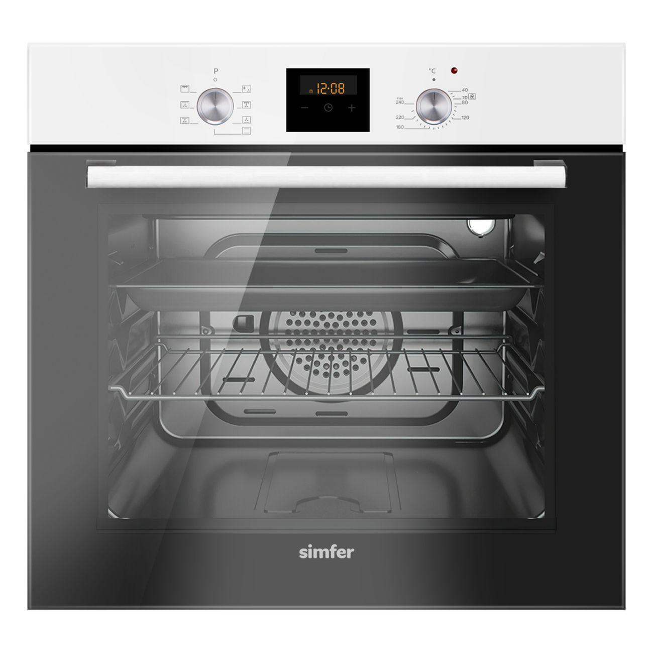 Изображение товара Уцененный электрический духовой шкаф Simfer B6EW56070 белый/черный, отличный