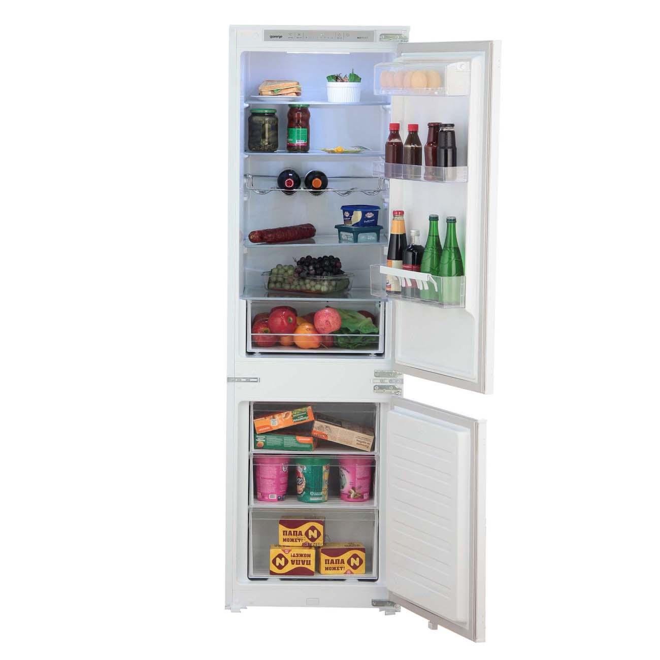 Изображение товара Уцененный встраиваемый холодильник комби Gorenje NRKI418FP2 белый, как новый Изображение товара Уцененный встраиваемый холодильник комби Gorenje NRKI418FP2 белый, как новый
