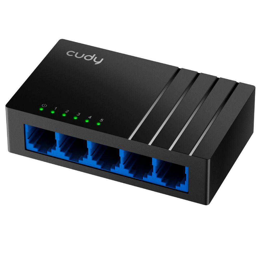 Изображение товара Коммутатор CUDY 5-Port Gigabit Desktop Switch 8-Port Gigabit Desktop Switch, 8 10/100/1000M RJ45 Ports, IGMP Snooping, Loop Detection/Prevention, 802.1p/DSCP QoS, Desktop Plastic Case, Power Saving, Plug & Play, Wall-Mount