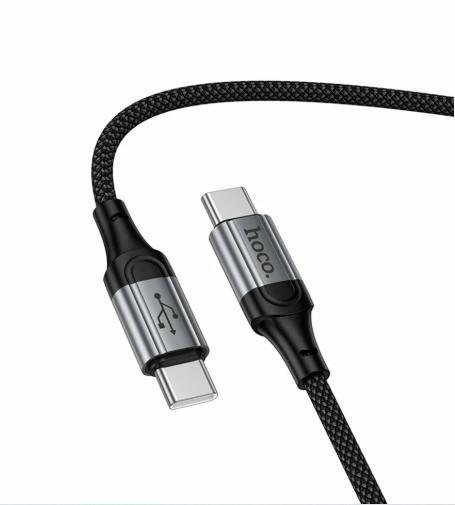 Изображение товара Витой кабель Hoco X121 Type-C to Type-C 60 Вт для быстрой зарядки