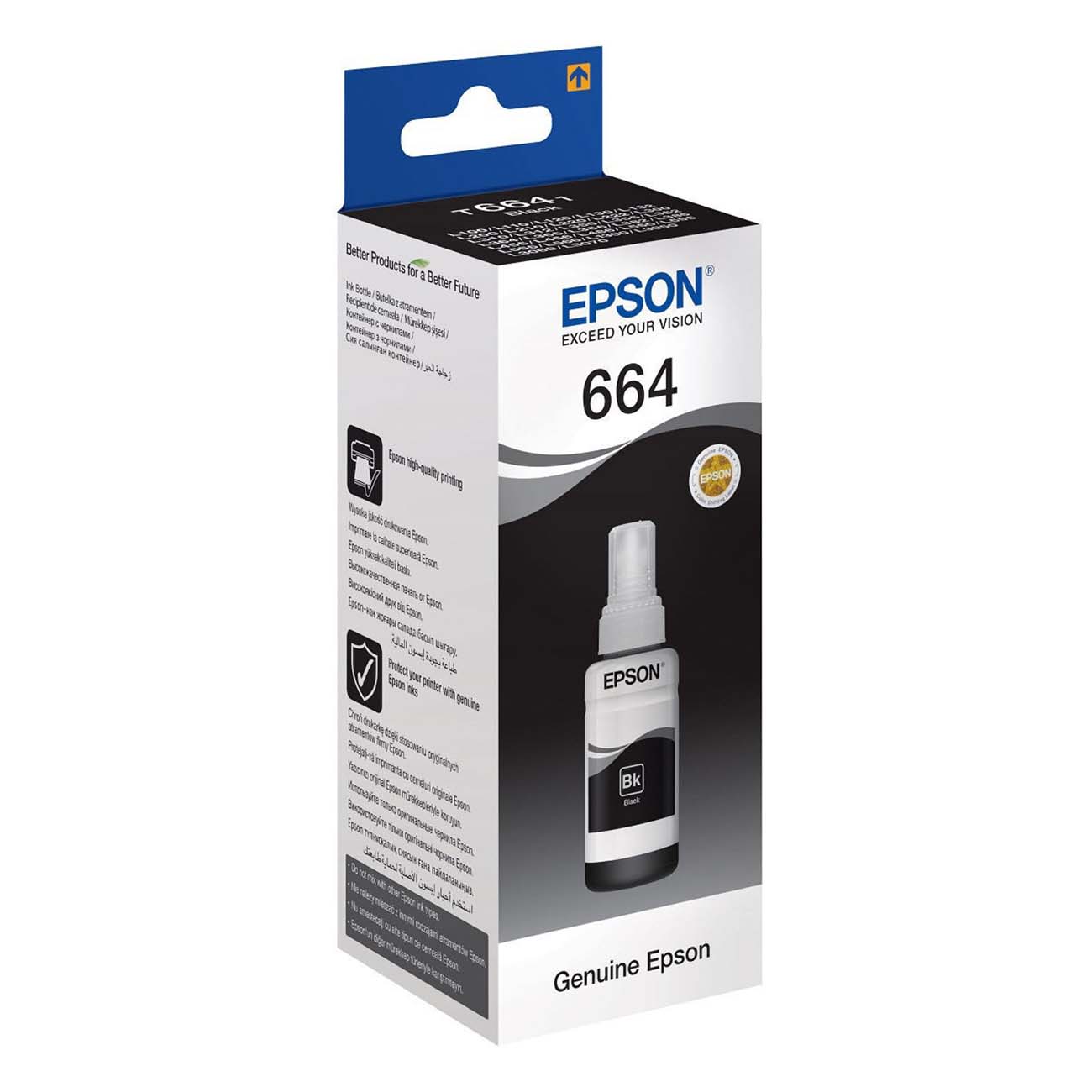 Купить Чернила для принтера Epson T6641 (C13T66414A) в каталоге интернет  магазина М.Видео по выгодной цене с доставкой, отзывы, фотографии - Москва