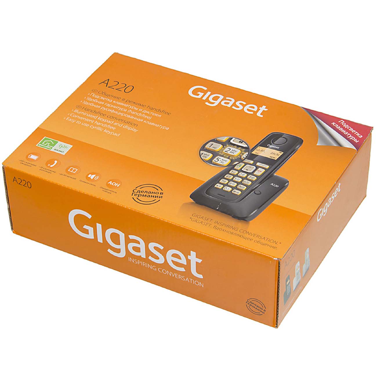 Купить Телефон DECT Gigaset A220 в каталоге интернет магазина М.Видео по  выгодной цене с доставкой, отзывы, фотографии - Москва