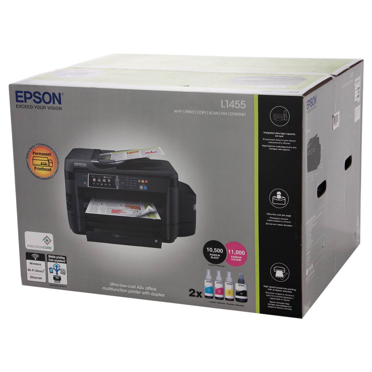 Купить Струйное МФУ А3 Epson L1455 в каталоге интернет магазина М.Видео по  выгодной цене с доставкой, отзывы, фотографии - Москва