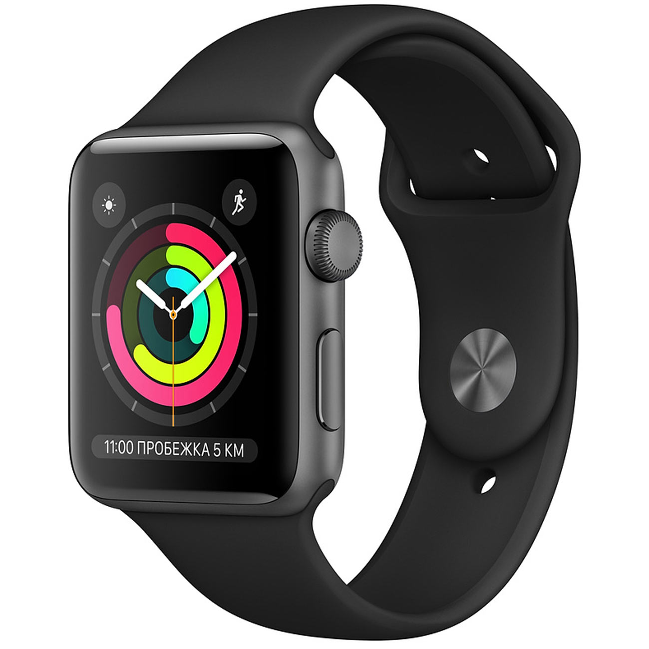 Купить Смарт-часы Apple Watch Series 3 42mm Space Grey Aluminum Case with  Black Sport Band (MTF32RU/A) в каталоге интернет магазина М.Видео по  выгодной цене с доставкой, отзывы, фотографии - Москва