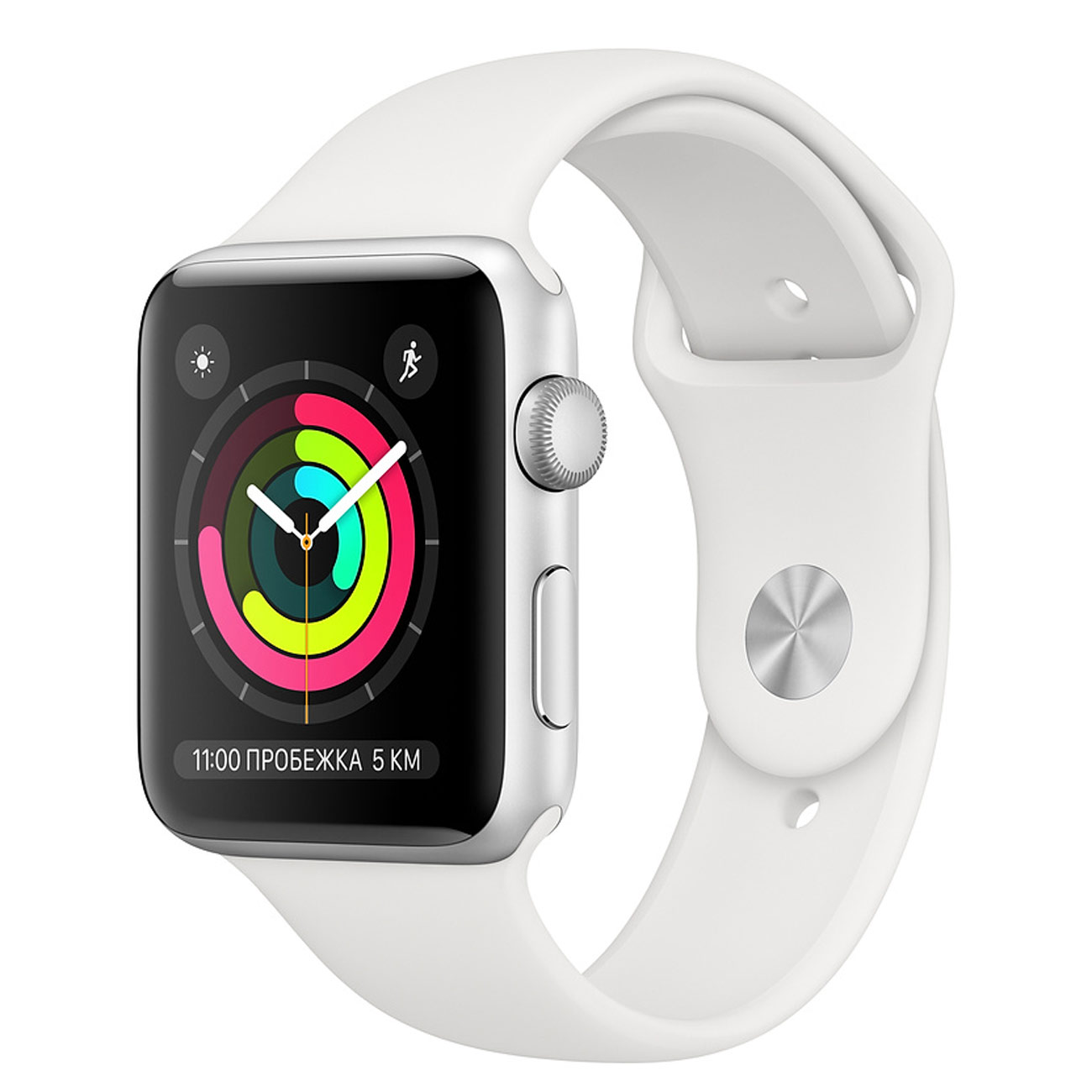 Купить Смарт-часы Apple Watch Series 3 38mm Silver Aluminum Case with White  Sport Band (MTEY2RU/A) в каталоге интернет магазина М.Видео по выгодной  цене с доставкой, отзывы, фотографии - Москва