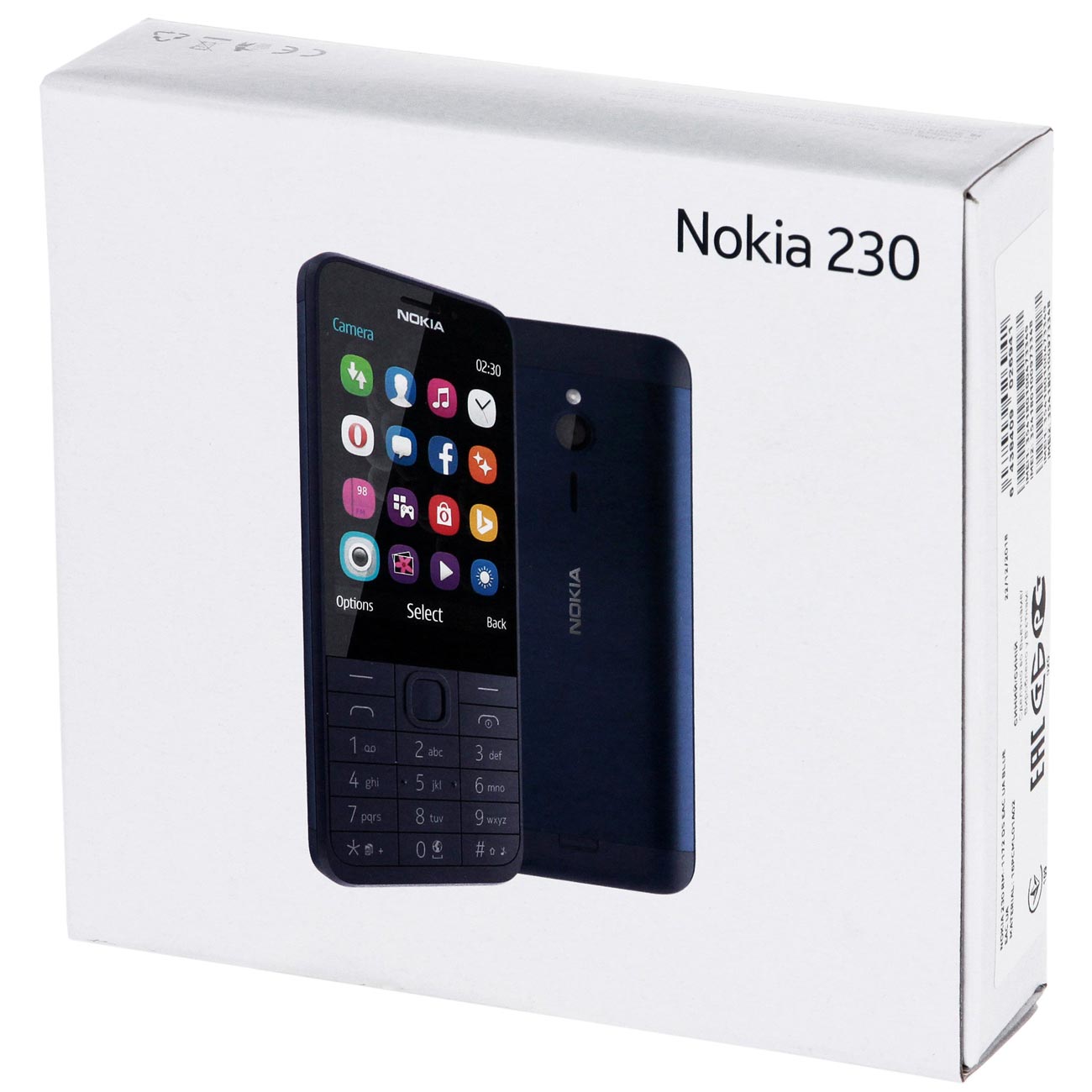 Телефон Nokia 230 Dual Sim Синий EAC - характеристики