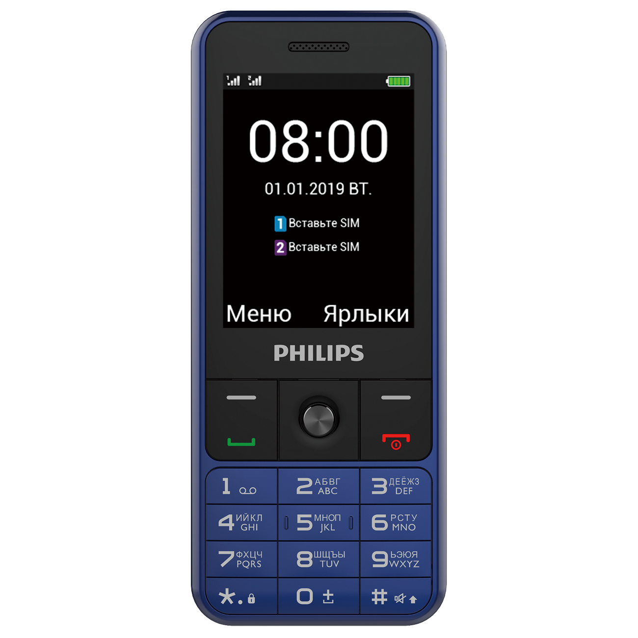 Мобильный телефон Philips Xenium E182 Blue