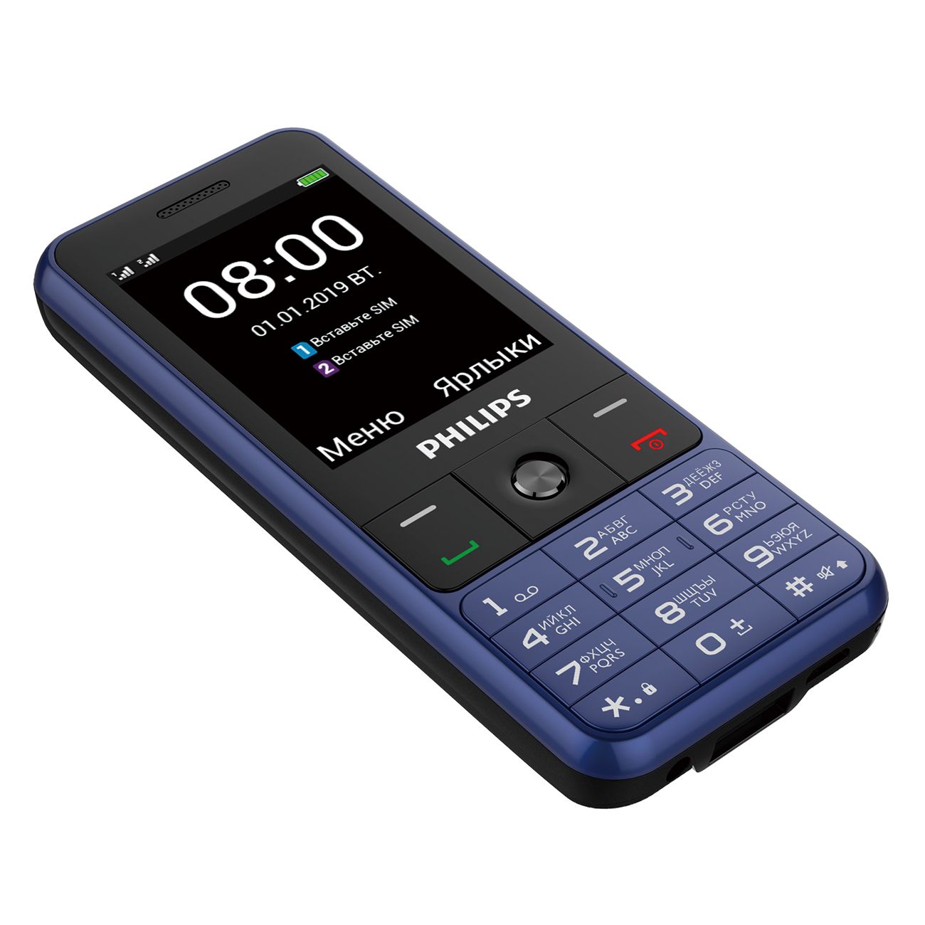 Мобильный телефон Philips Xenium E182 Blue