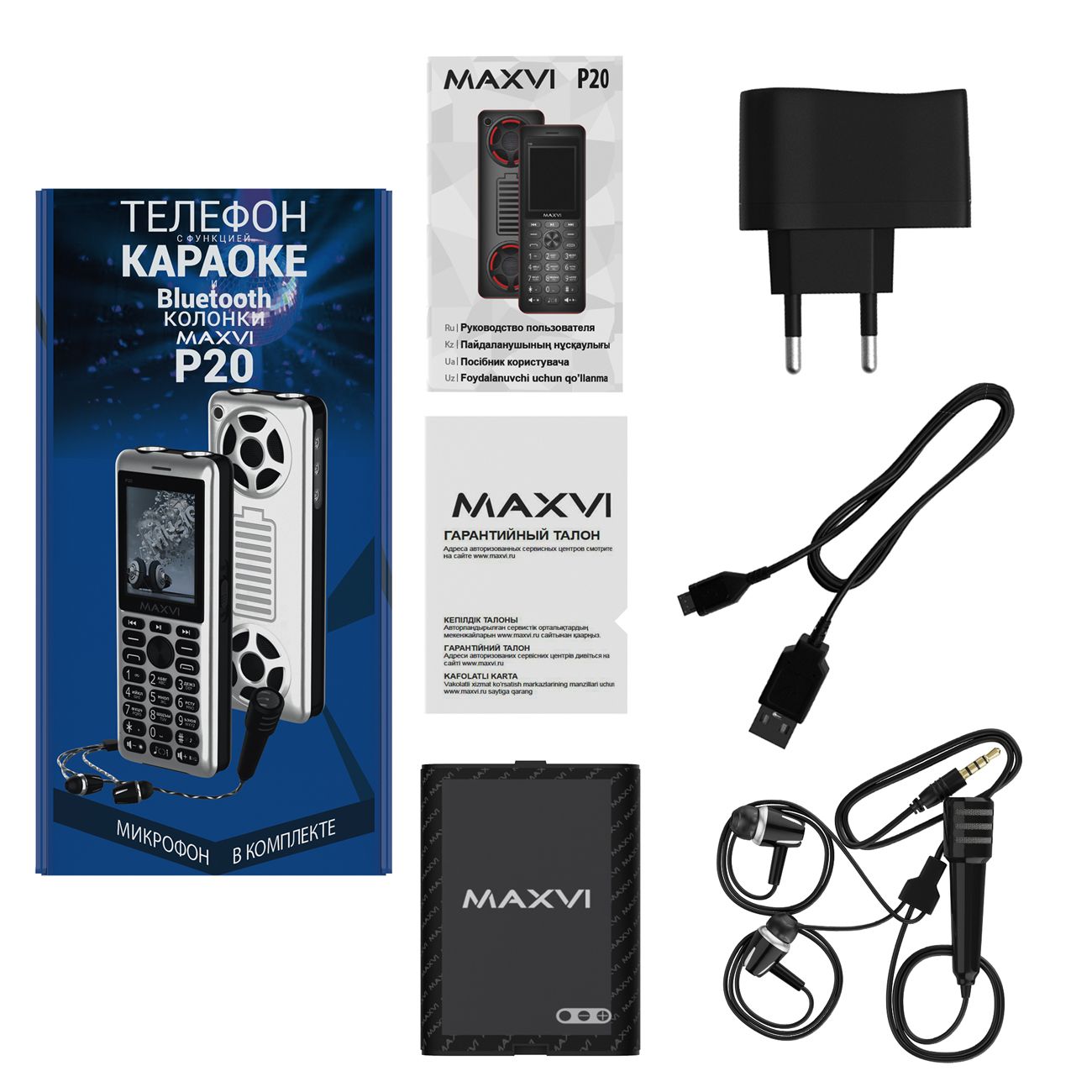 телефон maxvi p20 silver black (86) фото