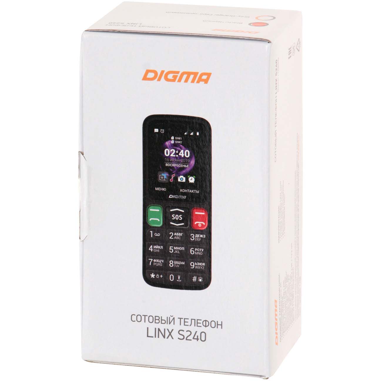 Купить Мобильный телефон Digma Linx S240 Grey/Orange (LT2060PM) в каталоге  интернет магазина М.Видео по выгодной цене с доставкой, отзывы, фотографии  - Москва