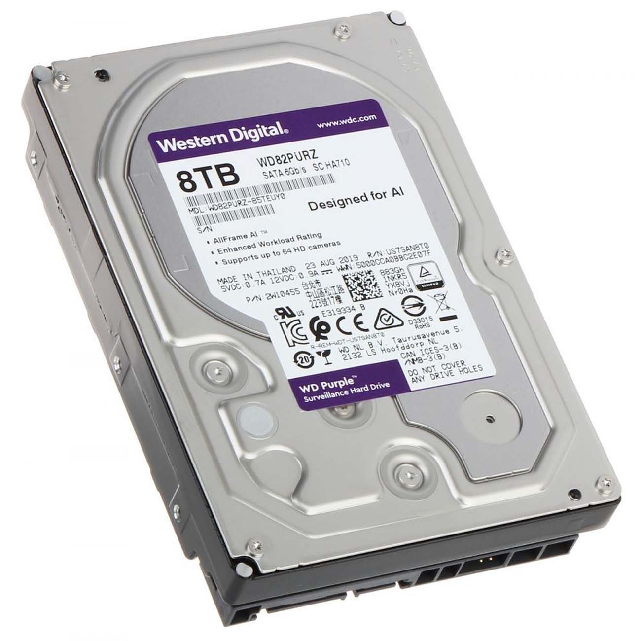 Купить Жесткий диск WD 8TB Purple (WD82PURZ) в каталоге интернет магазина  М.Видео по выгодной цене с доставкой, отзывы, фотографии - Москва