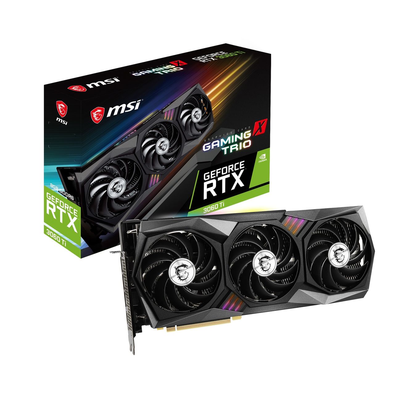 Купить Видеокарта MSI GeForce RTX 3060 Ti GAMING X TRIO в каталоге интернет  магазина М.Видео по выгодной цене с доставкой, отзывы, фотографии - Москва