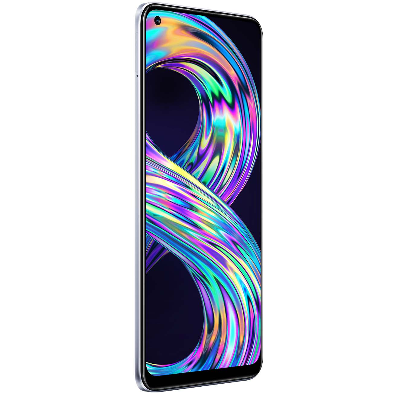 Купить Смартфон realme 8 6+128GB Cyber Silver (RMX3085) в каталоге интернет  магазина М.Видео по выгодной цене с доставкой, отзывы, фотографии - Москва