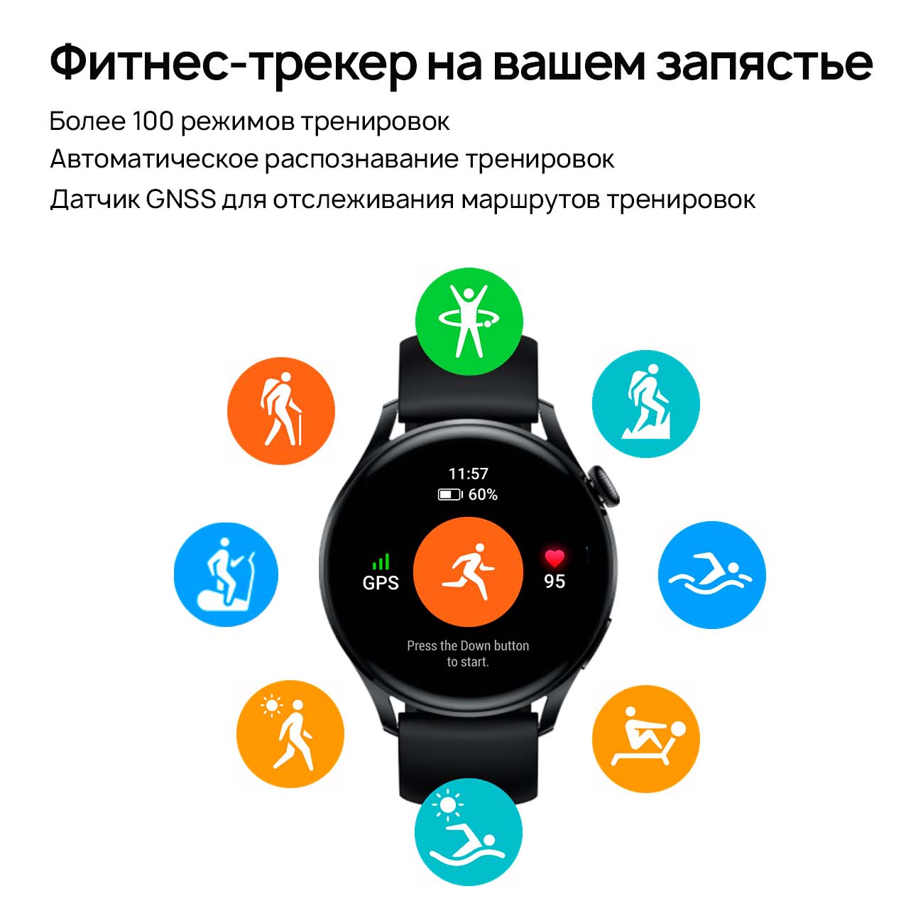 Купить Смарт-часы HUAWEI Watch 3 Black (GLL-AL04) в каталоге интернет  магазина М.Видео по выгодной цене с доставкой, отзывы, фотографии - Москва