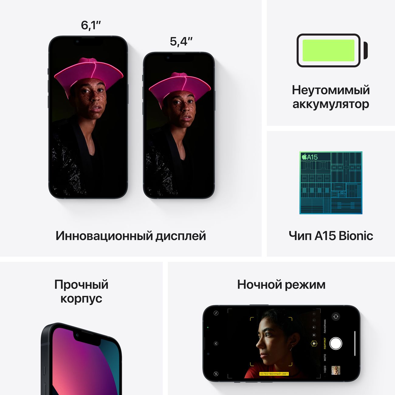 Купить Смартфон Apple iPhone 13 128GB nanoSim/eSim Midnight (MLNW3RU/A) в  каталоге интернет магазина М.Видео по выгодной цене с доставкой, отзывы,  фотографии - Москва